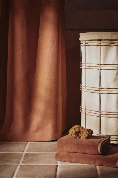Ferm Living tuš zavesa bombažna 205 x 160 cm