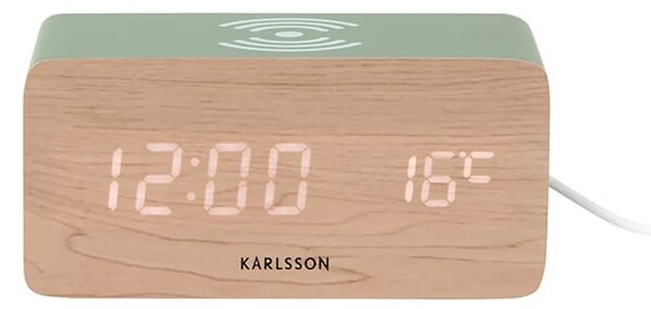 Karlsson budilka LED lesena