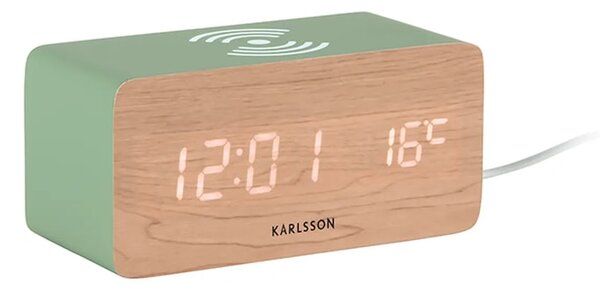 Karlsson budilka LED lesena