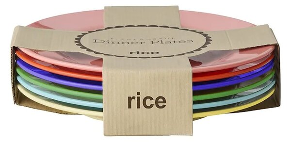 Rice komplet krožnikov 6 x 25 cm