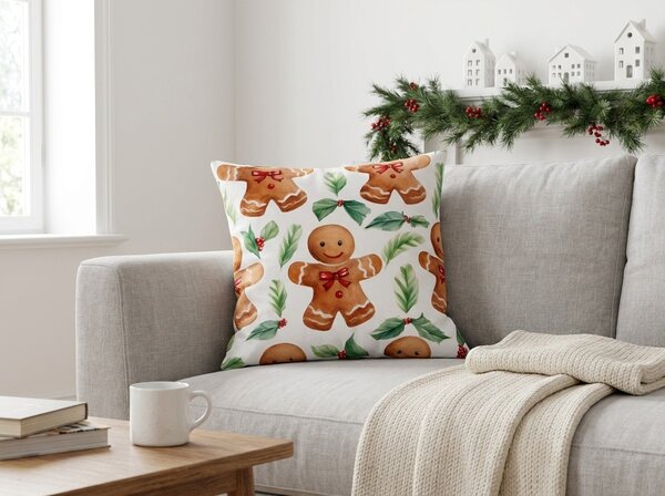 Flanelasta prevleka za blazino MERRY GINGER 45x45 cm, barvna