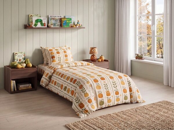 Flanelasta posteljnina PUMPKIN LINES barvna Dimenzije posteljnine: 70 x 90 cm | 140 x 200 cm