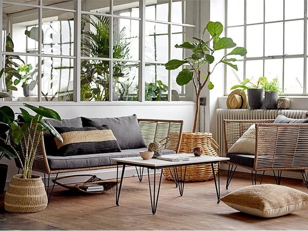 Bloomingville klubska mizica iz cementa 90 x 42 x 60 cm