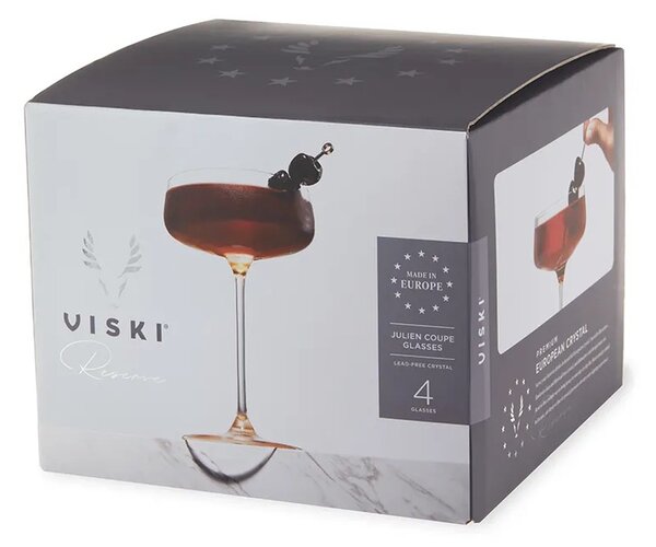 Viski komplet kozarcev na peclju za vino iz stekla 295 ml