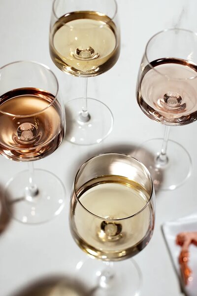 Viski komplet kozarcev na peclju za vino iz stekla 473 ml