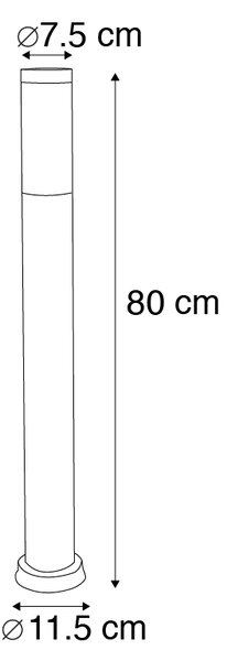 Zunanja svetilka antracit 80 cm IP44 - Rox