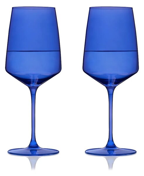 Viski komplet kozarcev na peclju za vino iz barvanega stekla 650 ml