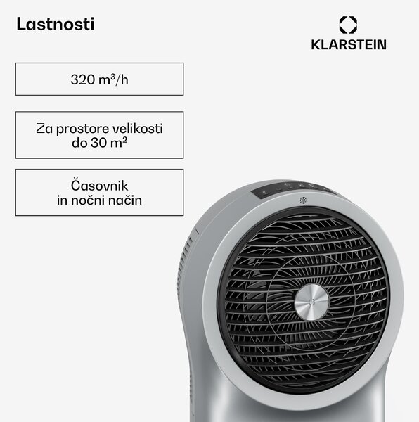Klarstein Whirlwind hladilec zraka | 320 m³/h | 6 l | 30 m² | 2 hladilna paketa | 3 načini | 60 W