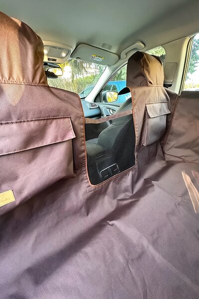 Bebobi automobilska podloga za hišne ljubljenčke z varnostnim pasom za psa 50 x 40 x 8 cm