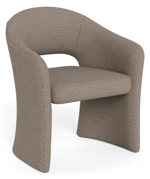 NASLANJAČ, kovina, tekstil, leseni material rjavosiva