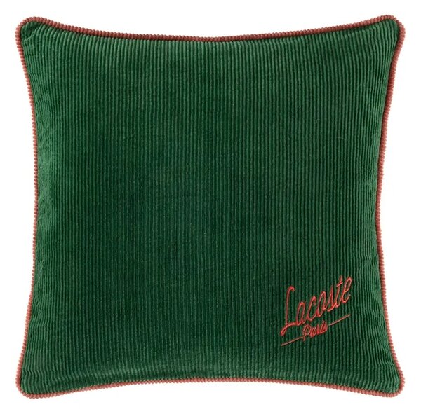 Lacoste Bombažna prevleka za blazino Lacoste L VELVET Vert 45 x 45 cm
