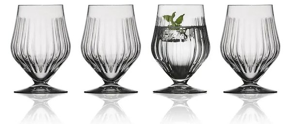 Lyngby Glas komplet kozarcev na peclju za vodo iz barvanega stekla 400 ml