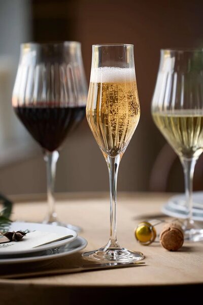 Lyngby Glas komplet kozarcev na peclju za šampanjec iz kristalnega stekla 230 ml