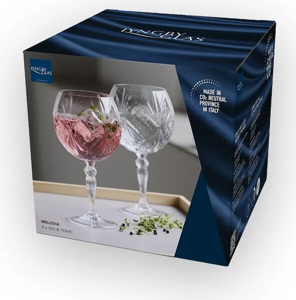 Lyngby Glas komplet kozarcev na peclju za pijače iz kristalnega stekla 650 ml