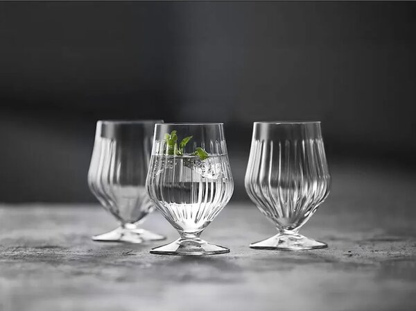 Lyngby Glas komplet kozarcev na peclju za vodo iz barvanega stekla 400 ml