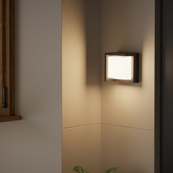 Forlight Stenska svetilka LED Creu, dolžina 17 cm, črna, Črna, Plastika, Sodobni