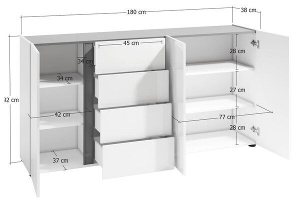 ATRIUM 3-vratna komoda italijanske proizvodnje