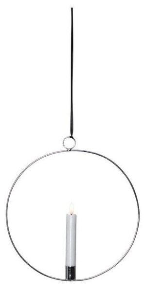 Eglo 411486 - LED Božična dekoracija FLAMME RING 1xLED/0,06W/1xAA srebrna