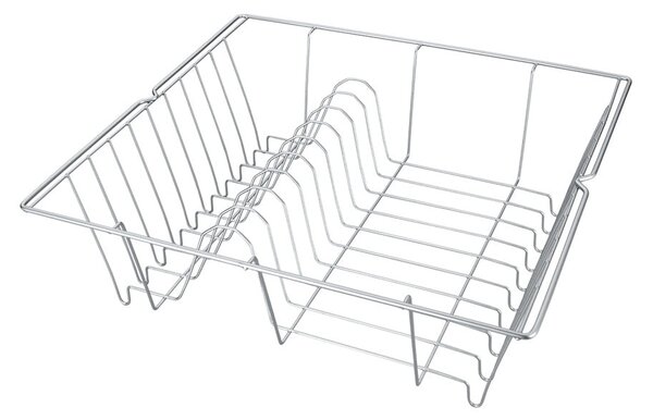 Mat srebrn odcejalnik za posodo Metaltex Bruno, 36 x 33 cm