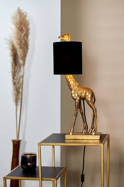 Namizna svetilka v črni in bronasti barvi (višina 61 cm) Giraffe - Light & Living