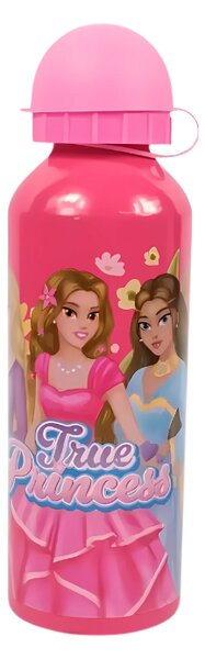 Otroška kovinska steklenička TRUE PRINCESS 500 ml roza