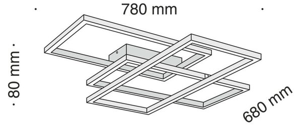 STROPNA SVETILKA 68/78/8 cm