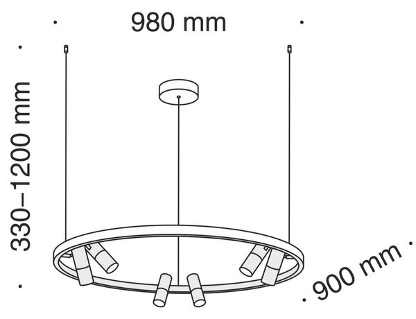 VISEČA NIHALNA SVETILKA 90/120 cm 42 W
