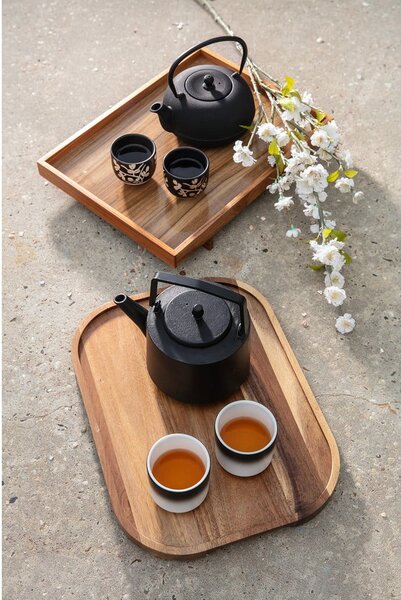 Črn porcelanast/litoželezni čajni servis Sichuan – Bredemeijer
