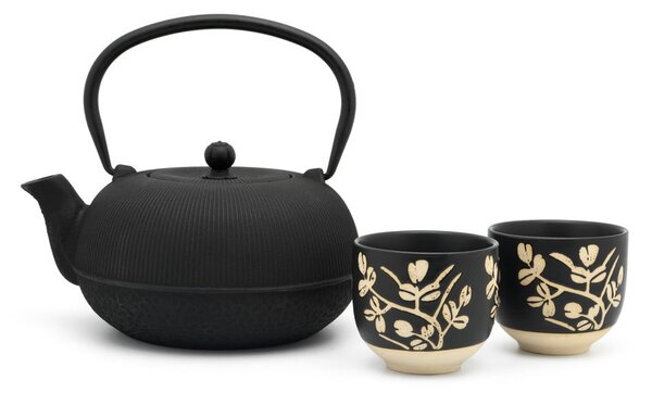 Črn porcelanast/litoželezni čajni servis Sichuan – Bredemeijer
