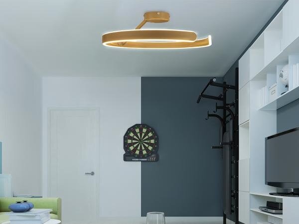 LED Zatemnitveni nadgradni lestenec LED/72W/230V 3000-6500K zlata + Daljinski upravljalnik