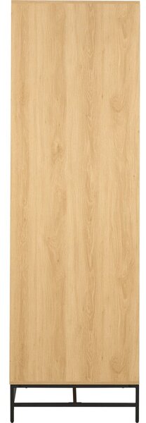 Garderobna omara v hrastovem dekorju v naravni barvi 99x200x60 cm Albany – Actona