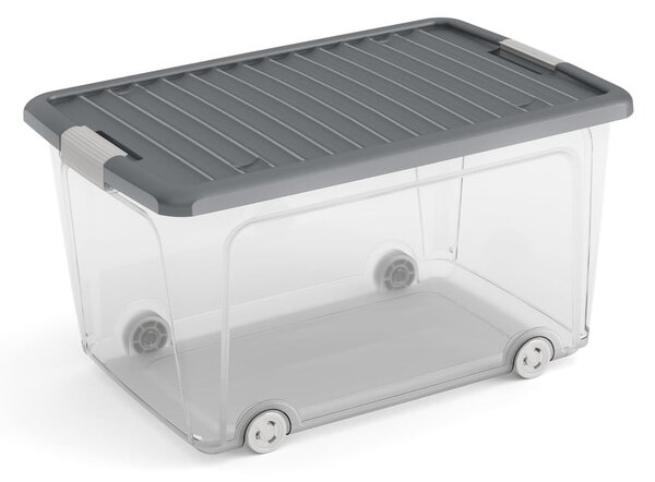 Plastična škatla za shranjevanje s pokrovom 56,5x39x31,5 cm W box L – KIS