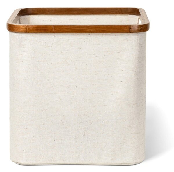 Kremno bela tekstilna škatla za shranjevanje 30x30x30 cm Bamboo/Linen Cube – Bigso