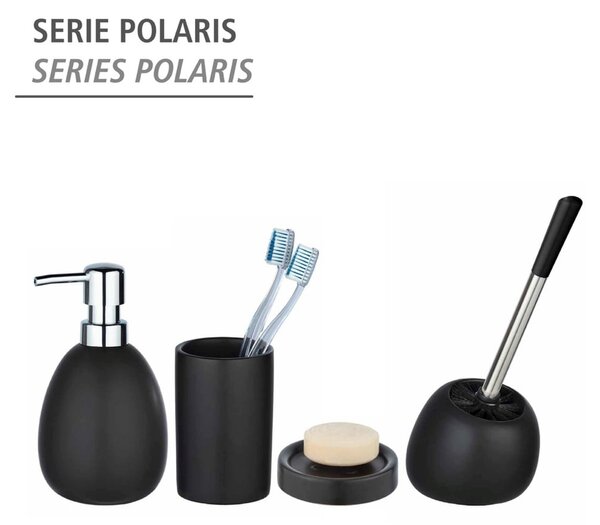 Črn keramični dozirnik za milo Wenko Polaris