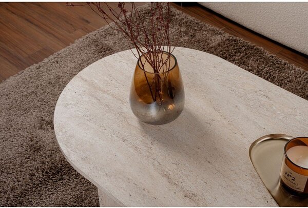 Bež klubska mizica v polsijajnem dekorju 60x119 cm Sable – Kalune Design