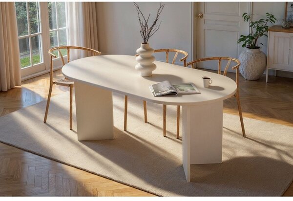 Jedilna miza v polsijajnem dekorju 89,5x180 cm Sablin – Kalune Design