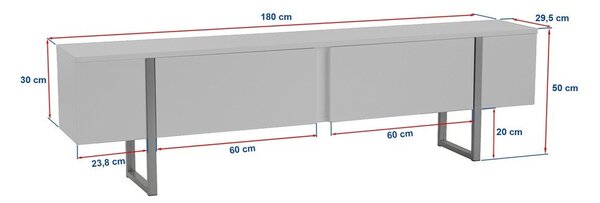 TV omarica v borovem dekorju v naravni barvi 180x50x29,5 cm Serenity – Kalune Design