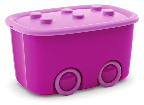 Rožnata plastična otroška škatla za shranjevanje 58x39x32 cm Funny Box – KIS