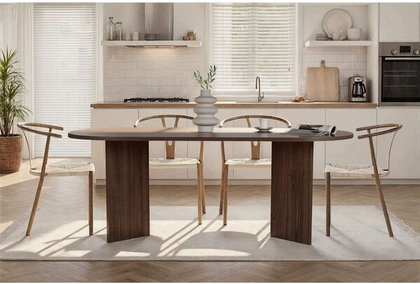 Jedilna miza v orehovem dekorju 90x200 cm Sabella – Kalune Design