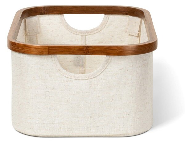 Kremno bela tekstilna škatla za shranjevanje 38x26x16 cm Bamboo/Linen – Bigso