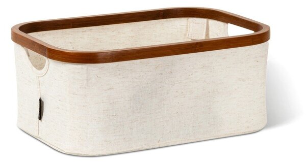 Kremno bela tekstilna škatla za shranjevanje 38x26x16 cm Bamboo/Linen – Bigso