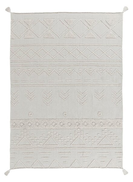Bela pralna ročno tkana bombažna preproga 200x300 cm Tribu Natural – Lorena Canals