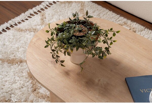 Klubska mizica v hrastovem dekorju v naravni barvi 60x119 cm Sable – Kalune Design