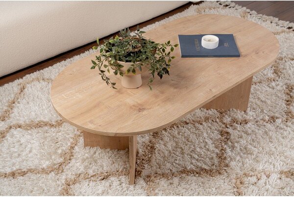 Klubska mizica v hrastovem dekorju v naravni barvi 60x119 cm Sable – Kalune Design