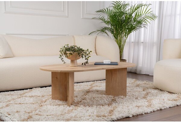 Klubska mizica v hrastovem dekorju v naravni barvi 60x119 cm Sable – Kalune Design