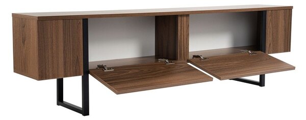 TV omarica v orehovem dekorju v temni naravni barvi 180x50x29,5 cm Serenity – Kalune Design
