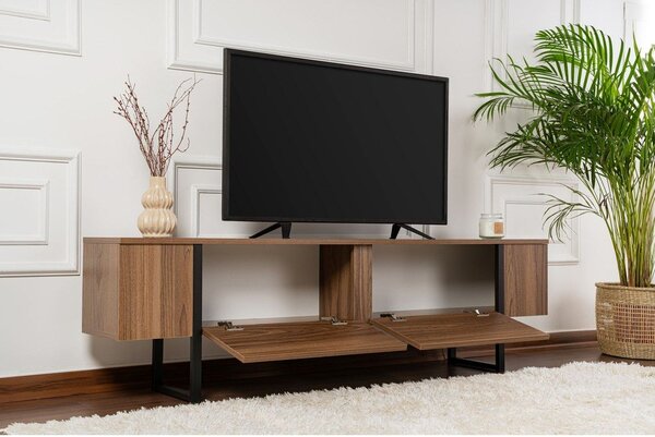 TV omarica v orehovem dekorju v temni naravni barvi 180x50x29,5 cm Serenity – Kalune Design