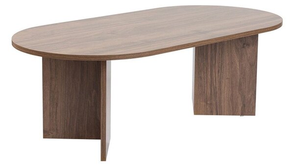 Temno rjava klubska mizica v orehovem dekorju 60x119 cm Sable – Kalune Design