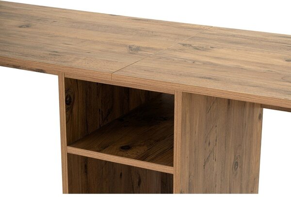 Pisalna miza v borovem dekorju 60x240 cm Twin – Kalune Design