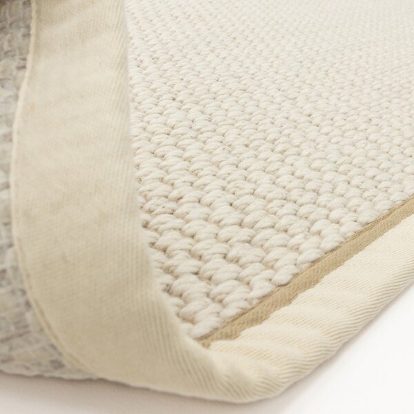 Kremno bel obojestranski ročno tkan tekač iz mešanice volne 67x240 cm Korra Double Loop – Asiatic Carpets